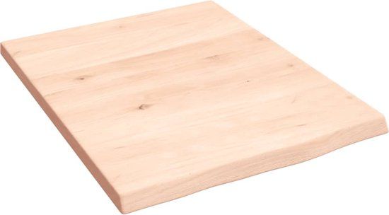 vidaXL Wandschap 40x50x2 cm onbehandeld massief eikenhout