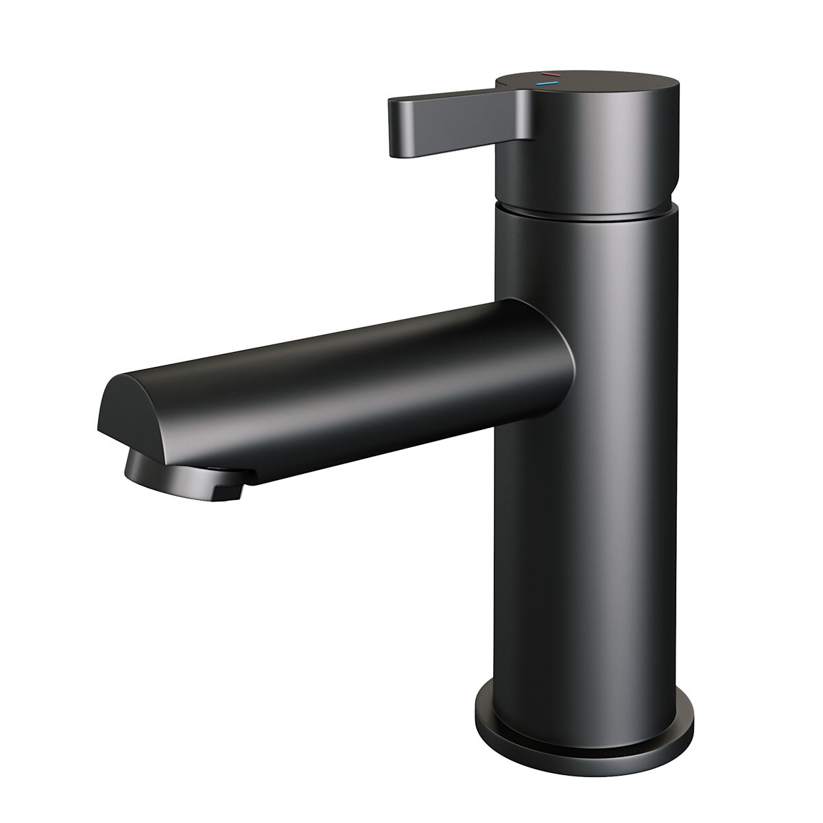 Brauer Wastafelkraan Black Edition HD1 Opbouw Laag Mengkraan Rond Coldstart Mat Zwart 1 Greeps