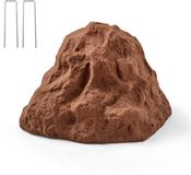 VEVOR Cover Rock, Kunstmatige Stenen Afdekking voor Buiten, Tuinrots, Realistische Steenlook, Kunstmatige Rots van Polyresin voor Landschapsarchitectuur, Tuindecoratie, Transformatorhuis, Bruin, Maat S