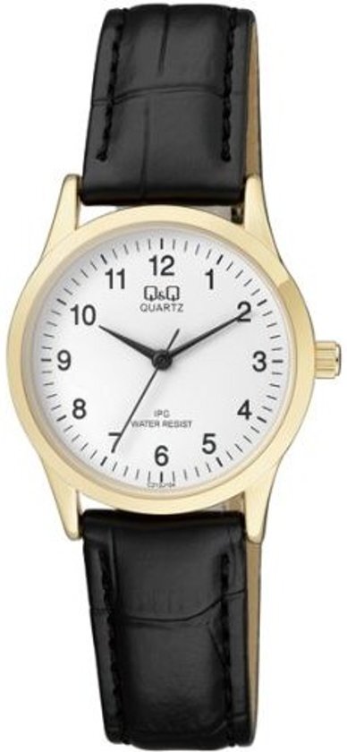 Q&Q by Citizen Q&Q Mooi dames horloge met leren band-C213J104Y