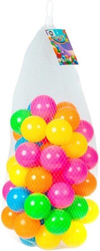 Kunststof ballenbak ballen 50x stuks 6 cm neon kleuren - Concord