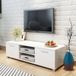 Maison Exclusive - meuble TV, blanc laqué, 120x40,5x35 cm