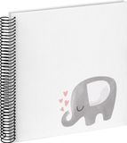 Walther SA-133 Olifant Hearting - Spiraal album - Formaat 25x25 cm - Wit/Olifant