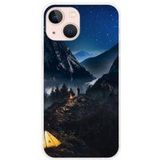 Apple iPhone 13 Mini Seul en montagne bedrukt siliconen hoesje