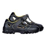 Cofra NEW DON S1 P SRC veiligheidssandalen, zwart/geel, maat 46