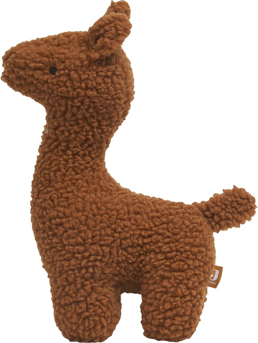 Jollein knuffel lama caramel - KnuffelsKraamcadeau - polyester fibre fill- polyester teddy - 28 centimeter