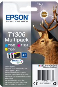 Epson Stag Multipack 3-kleur T1306 DURABrite Ultra Ink single pack / cyaan, geel, magenta