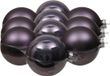 Othmar Decorations Bv 12x stuks kerstversiering kerstballen lila paars van glas - 10 cm - mat/glans - Kerstboomversiering