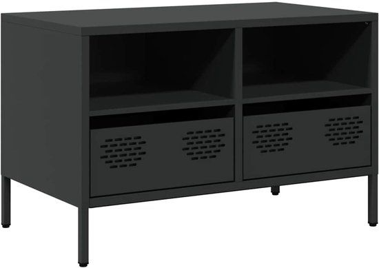 vidaXL Tv-meubel 68x39x43,5 cm koudgewalst staal zwart