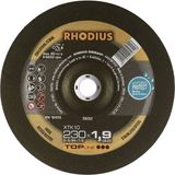 Rhodius 206263 Doorslijpschijf gebogen 230 mm 1 stuk(s) RVS, Staal
