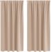 vidaXL Blackout Gordijnen met Ringen 2 st Taupe 175 x 140 cm Polyester