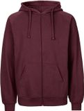 Neutral Fairtrade Men's Zip Hoodie met capuchon Bordeaux - M