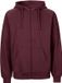 Neutral Fairtrade Men's Zip Hoodie met capuchon Bordeaux - M
