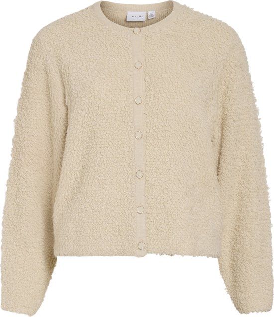VILA VIPAZA O-NECK L/S KNIT JACKET - Birch - Maat M - Dames