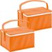 Merkloos Set van 2x stuks kleine koeltassen voor lunch oranje 20 x 14 x 13 cm 3.5 liter
