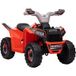 Quad Électrique Pour Enfants Véhicule À Batterie 6v Avec Marche Avant Et Arrière 70l X 41,5l X 48,5h Cm Rouge