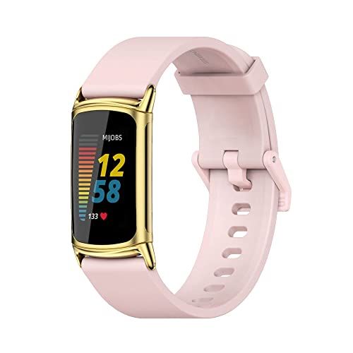 Qubix Fitbit Charge 5 Bandje - Roze - Siliconen