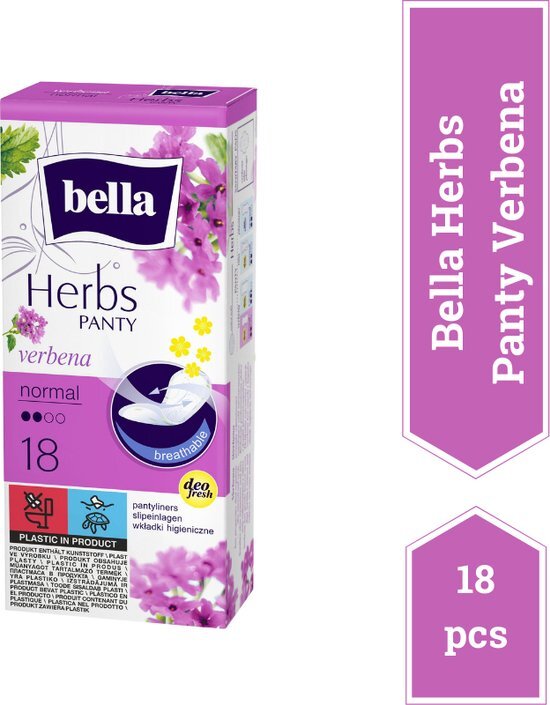 Bella Herbs Inlegkruisje Verbena Normaal, Kruid Verbena, Ademend, deo vers, Hoogwaardige kwaliteit - 18 stucks