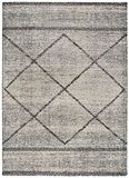 ECCOX - Hoogpolig tapijt van polypropyleen met jute basis, zacht en duurzaam tapijt, voor ingang, woonkamer, eetkamer, slaapkamer, kleedkamer, grijs (140 x 200 cm)