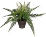 Mica Decorations Kunstplant mica varen groen in pot stan grijs | 4 stuks