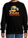 Bellatio Decorations Shoppartners Bv Funny emoticon sweater Mr.Cool zwart voor kids - Fun / cadeau trui 170/176