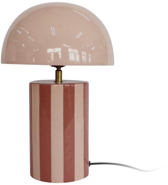 Leitmotiv Tafellamp Rayado - Roze - 25x25x34cm