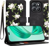 Techsuit Hoesje geschikt voor HONOR X8b - FlipCraft Book Wallet Case met koord - Flowers of the Dawn