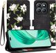 Techsuit Hoesje geschikt voor HONOR X8b - FlipCraft Book Wallet Case met koord - Flowers of the Dawn