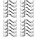 Bazywtyh - 20 Pièces Plaque Œillet Acier Inoxydable, Boucles De Pont Pour Kayaks Pontet Inox, Forme À Bosse Boucle Fixe, Pontet Inox Oeil Plaques, Avec 40 Pièces Vis, Pour Kayak Canoe Gréement, 4mm