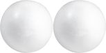 Rayher hobby materialen Piepschuim Bol/Bal - 2x - Wit - D7 cm - Styropor