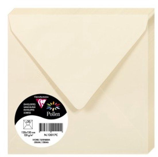 Clairefontaine Stuifmeel van Clairefontaine enveloppe 120 mm, ivoorkleurig