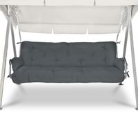 Beautissu Kussen oplage voor schommelbank - tuinbank kussen 180x50x8cm schuimvlokkenvulling oplegkussen antraciet - Flair HS
