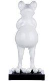Casablanca hoogwaardige decoratieve figuur sculptuur kikker XL - Desig kikker metallic wit - moderne decoratie - hoogte 68 cm