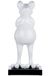 Casablanca hoogwaardige decoratieve figuur sculptuur kikker XL - Desig kikker metallic wit - moderne decoratie - hoogte 68 cm