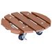 WAGNER Plantentrolley WPC Ø 29 x 7,5 cm I Bloementrolley voor binnen + buiten I Containertrolley van FSC® hout kunststof composiet, terracotta I 2 remmen I Draagvermogen 100 kg - 20053501