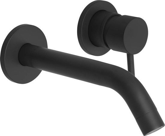 Saqu Eurotrend Inbouw Wastafelmengkraan - Mat Zwart - met Inbouwdeel