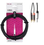 GEWA Y-kabel Pro Line, 3m, zwart, REAN-stekker, 3,5 mm stereo jack - 2x cinch, 190793