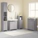 Maison Exclusive - Ensemble de meubles de salle de bain, 4 pièces, gris Sonoma, placage bois