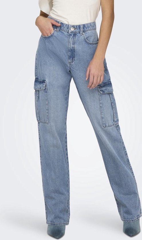 ONLY ONLRILEY HW STR CARGO DNM PIM875 NOOS Dames Jeans - Maat W30 X L30