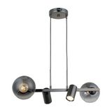 Antieke Lacquer Kroonluchter, metalen behuizing, verstelbare hoogte 30-110 cm, Ø 14 glazen dop, 2 x E27 en 2 x GU10-fittingen, elegante verlichting voor woondecoratie