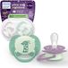 Philips Avent Ultra Soft Nighttime Glow-in-the-dark fopspeen - 6-18 maanden - 2 stuks - Groen/Fuchsia