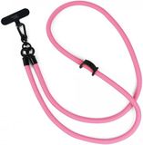 HappyCase Stevig en Universeel Telefoon Koord / Polsbandje | Verstelbare Smartphone Ketting | Universele Telefoonketting | 120CM | Roze