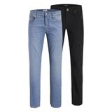 JACK & JONES JEANS INTELLIGENCE JJICLARK JJORIGINAL regular fit jeans - zwart/blauw