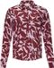 s.Oliver Overhemdblouse van jersey met lange mouwen en knoopsluiting voor dames, maat 38, robijnrood