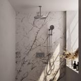 Brauer Brushed Edition Thermostatische Regendoucheset Inbouw - Hoofddouche 30 cm - Met Drukknoppen - Handdouche 3 Standen - Doucheslang - Geintegreerde Glijstang - Rvs