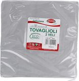 Graziano, Biologisch afbreekbare papieren servetten voor eenmalig gebruik, ideaal voor feestjes en lunch, verpakking met 50 servetten, formaat 33 x 33 cm, 4-voudig gevouwen, dubbellaags, pure