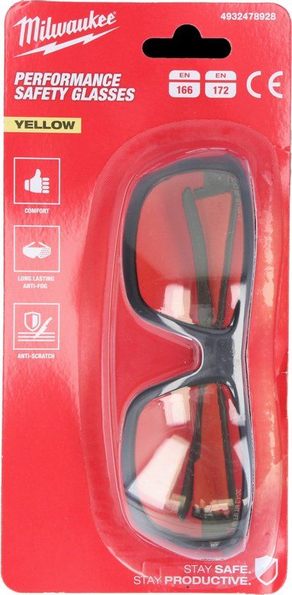 Milwaukee Performance Veiligheidsbril Geel - 4932478928