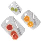 DUKA set de 3 planches à découper double face en marbre gris, Skicklig DUKA