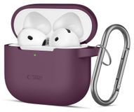 Tech-Protect AirPods 4 / 5 Burgundy Crochet d'oreille en silicone