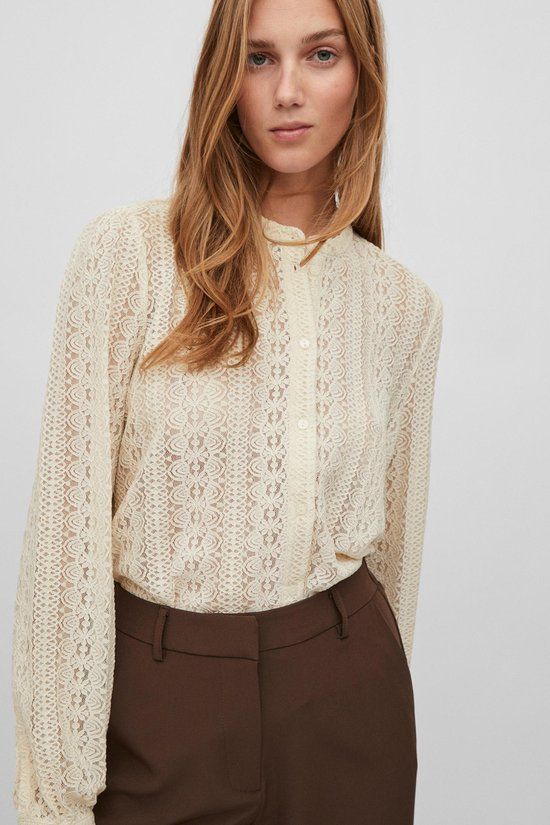 Vila VICHIKKA LACE Blouse - Birch - XS - Women